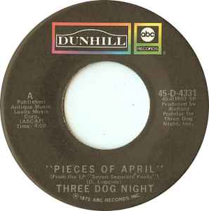 Three Dog Night - Pieces Of April / The Writings On The Wall album cover