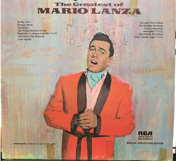 Album herunterladen Mario Lanza - Tele House Inc Presents The Greatest Of Mario Lanza