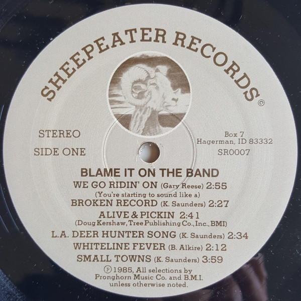 Album herunterladen Kenny Saunders, Bruce Alkire - Blame It On The Band