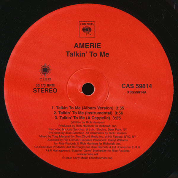 Amerie Talkin To Me 2002 Vinyl Discogs 