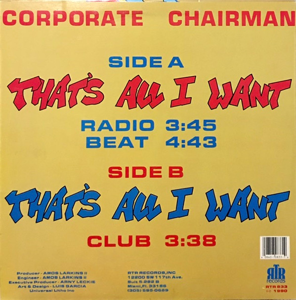 télécharger l'album Corporate Chairman - Thats All I Want