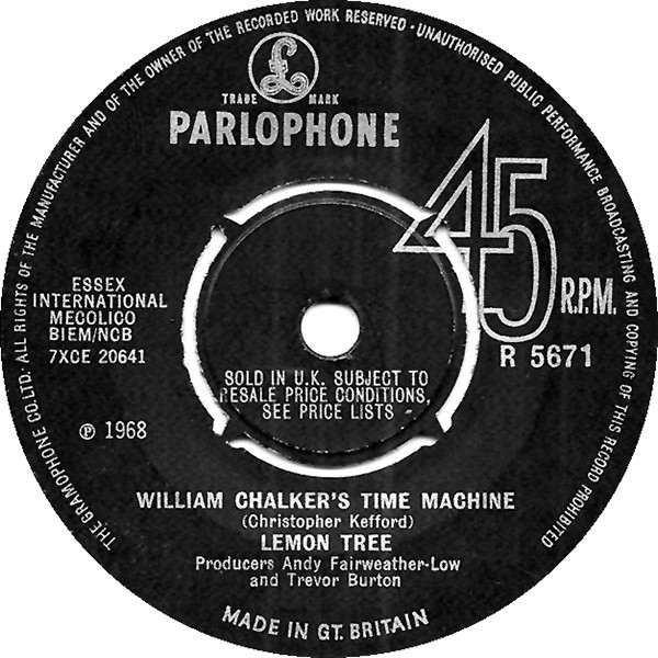 Lemon Tree – William Chalker's Time Machine (1968, 4-Prong Push