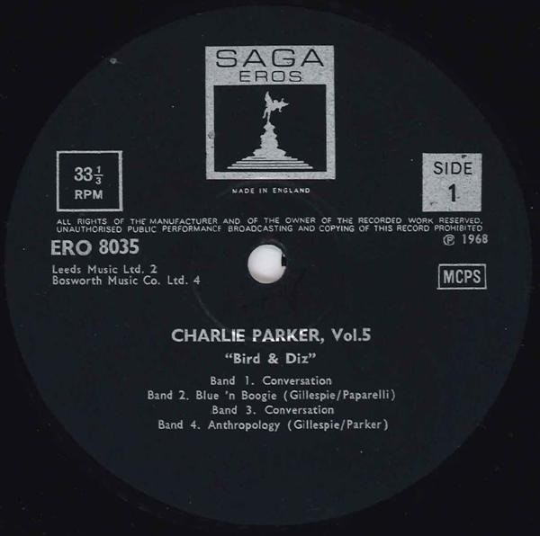 baixar álbum Charlie Parker - Vol 5 Bird And Diz