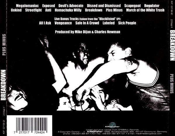 Breakdown – Dissed And Dismissed (1995, CD) - Discogs