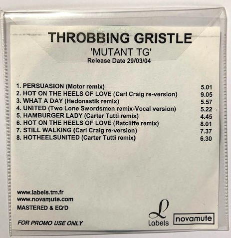 Throbbing Gristle – Mutant Throbbing Gristle (2004, Vinyl) - Discogs