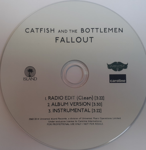 Catfish And The Bottlemen Fallout Vinyl Record Song Lyric Quote