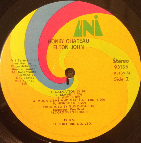 Elton John - Honky Château | UNI Records (93135) - 5