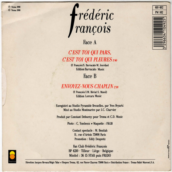 télécharger l'album Frédéric François - Cest Toi Qui Pars