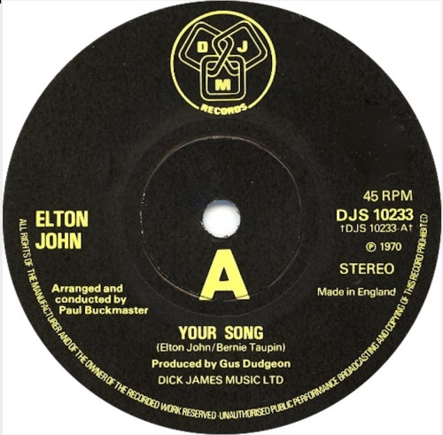 Elton John - Your Song | Releases | Discogs