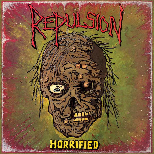 Repulsion – Horrified (2020, Red, Swamp Green and Brown Three Color Merge  with Splatter, Vinyl) - Discogs