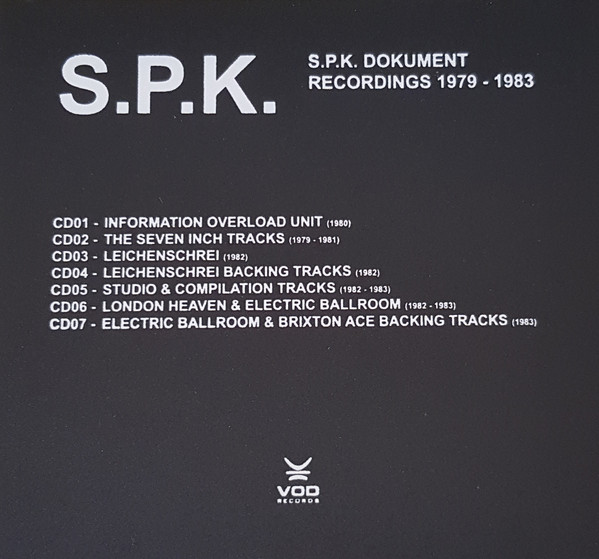 S.P.K. – S.P.K. Dokument (Recordings 1979-1983) (2021, CD) - Discogs