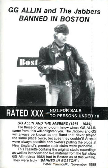 GG Allin & The Jabbers – Banned In Boston (1990, Cassette) - Discogs