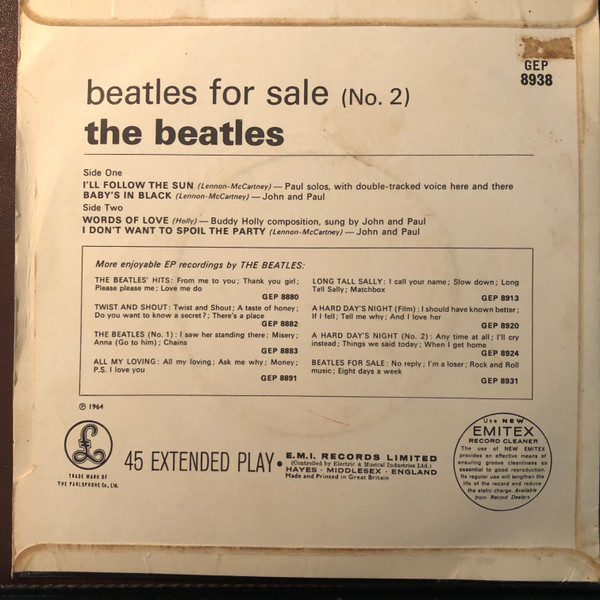 lataa albumi The Beatles - Beatles For Sale No 2