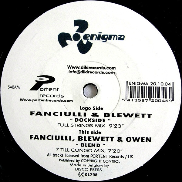 Fanciulli & Blewett  &  Fanciulli, Blewett & Owen - Dockside / Blend | Enigma Records (ENIGMA 20.10.04) - 4