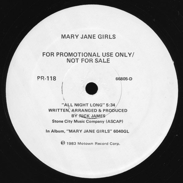 Mary Jane Girls – All Night Long (1983, Vinyl) - Discogs