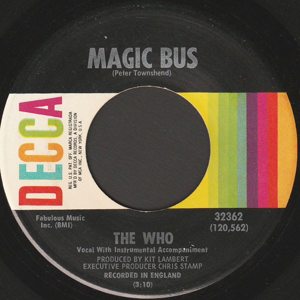 The Who – Magic Bus (1968, Pinckneyville Pressing, Side A Fabulous 