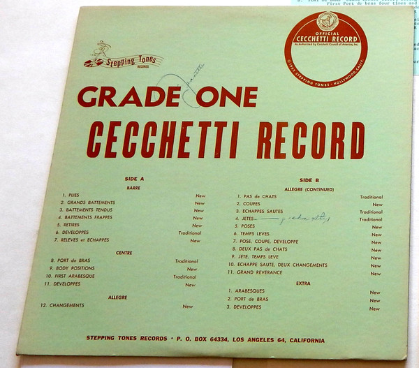 Johnny Finke – Grade One Cecchetti Ballet Record (1952, Vinyl) - Discogs