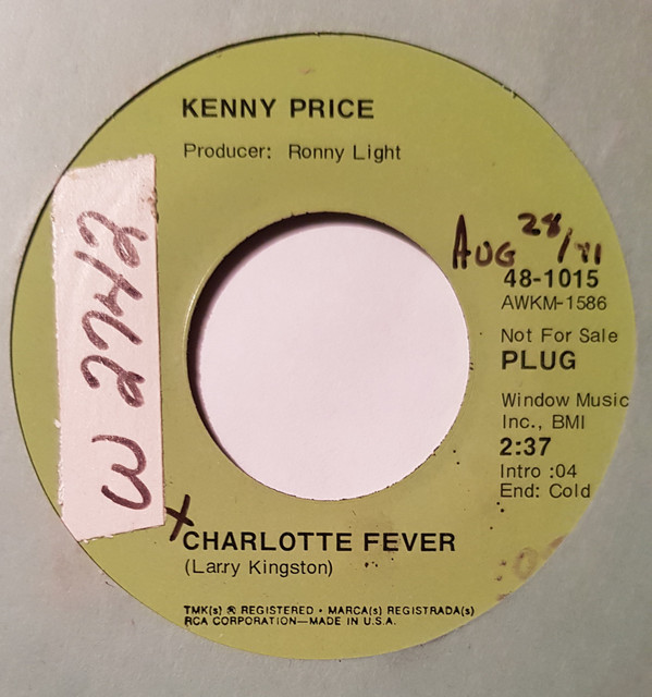 télécharger l'album Kenny Price - Charlotte Fever Theres A Song In Everything