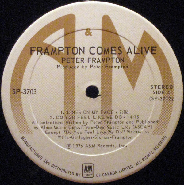 Peter Frampton - Frampton Comes Alive | A&M Records (SP-3703) - 7