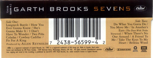 Garth Brooks - Sevens | Capitol Records (7243-8-56599-4-2) - 2