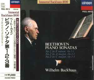 Beethoven / Wilhelm Backhaus – Piano Sonatas No.1, No.2, No.3