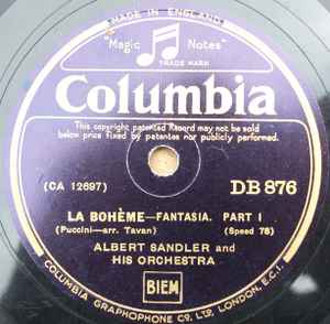 Albert Sandler And His Orchestra - La Bohème - Fantasia album cover