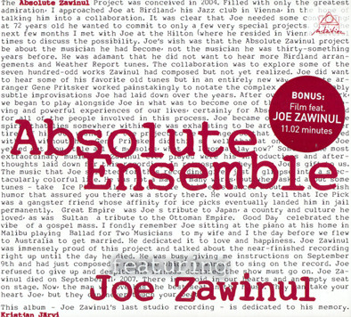 télécharger l'album Absolute Ensemble Featuring Joe Zawinul - Absolute Zawinul