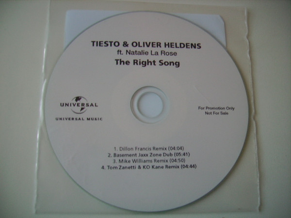 descargar álbum Tiësto & Oliver Heldens Ft Natalie La Rose - The Right Song Remixes