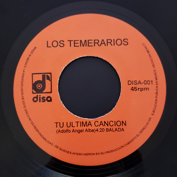 Los Temerarios – Tu Ultima Cancion (1994, Vinyl) - Discogs