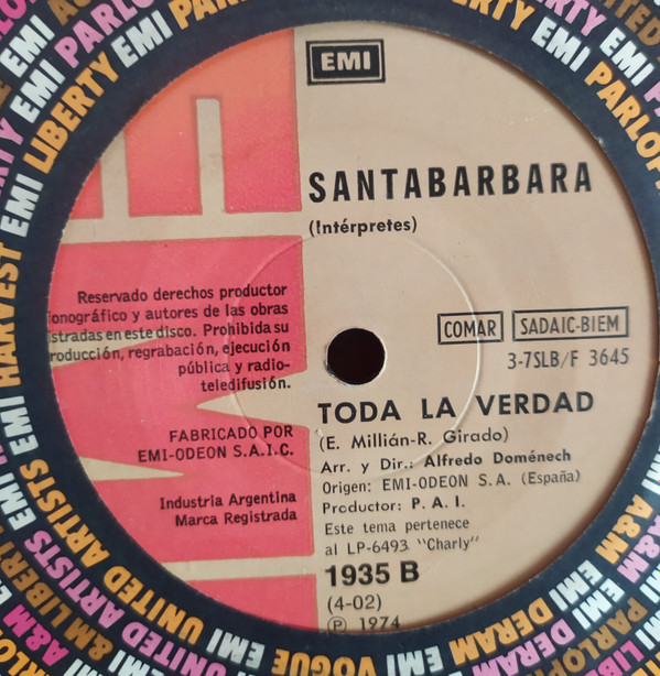 télécharger l'album Santabárbara - Adios Amigo Toda La Verdad