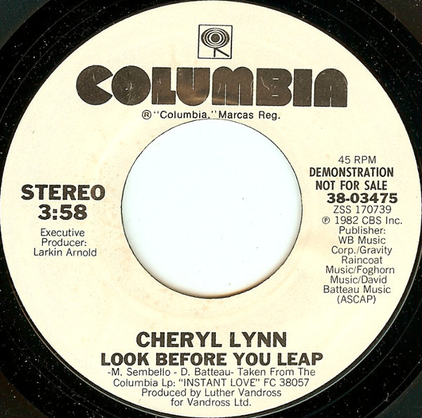 Cheryl Lynn – Look Before You Leap (1982, Vinyl) - Discogs