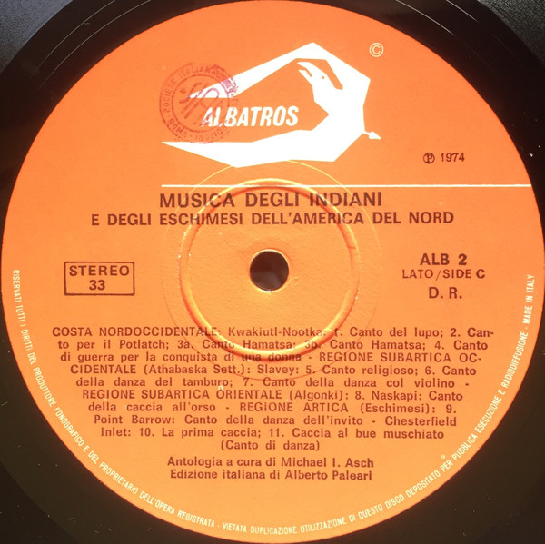 Indiani E Eschimesi Dell'America Del Nord - Musica Degli Indiani E Degli Eschimesi Dell'America Del Nord | Albatros (ALB 2) - 7