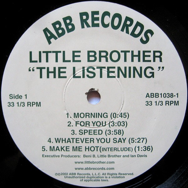 Little Brother – The Listening (2003, Vinyl) - Discogs