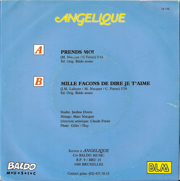 baixar álbum Angélique - Prends Moi