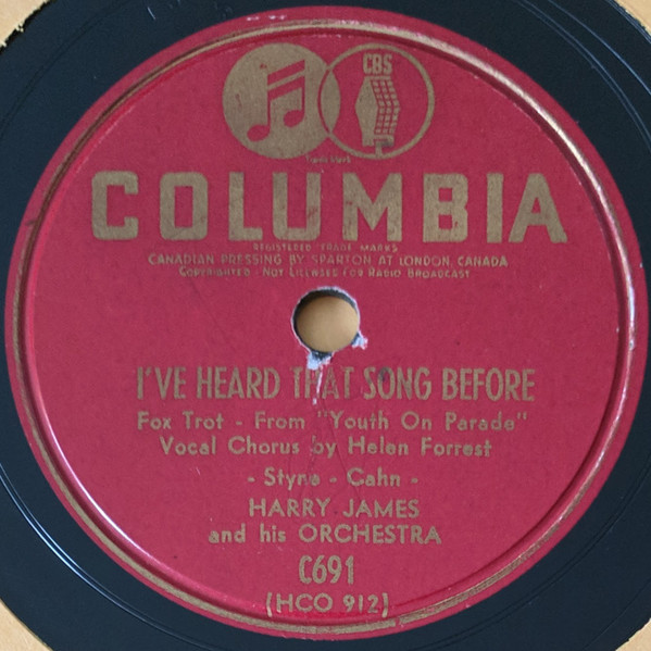 Harry James And His Orchestra – It's Been A Long, Long Time / Autumn  Serenade (1946, Shellac) - Discogs