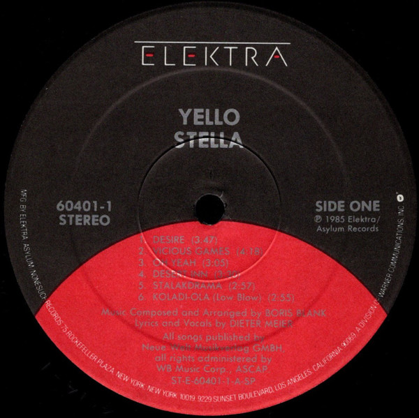 Yello - Stella | Elektra (60401-1) - 3