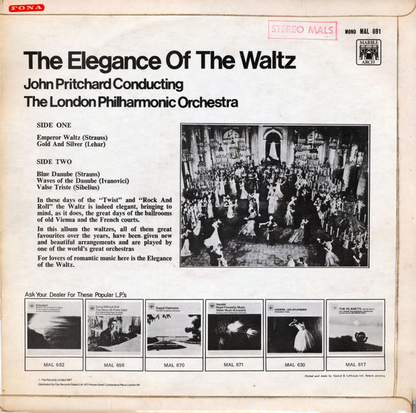 lataa albumi John Pritchard Conducting The London Philharmonic Orchestra - The Elegance Of The Waltz