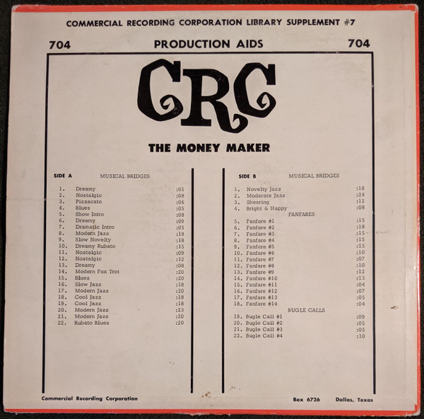 last ned album No Artist - CRC The Money Maker