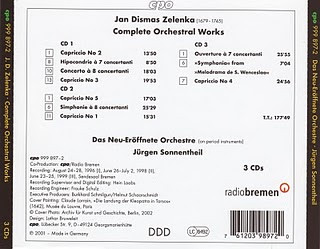 descargar álbum Jan Dismas Zelenka Das NeuEröffnete Orchestre, Jürgen Sonnentheil - Complete Orchestral Works