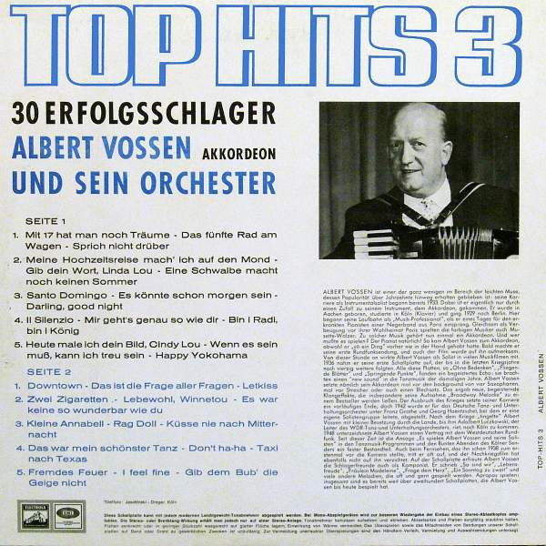 last ned album Download Albert Vossen Und Sein Orchester - Top Hits 3 30 Schlagervolltreffer album