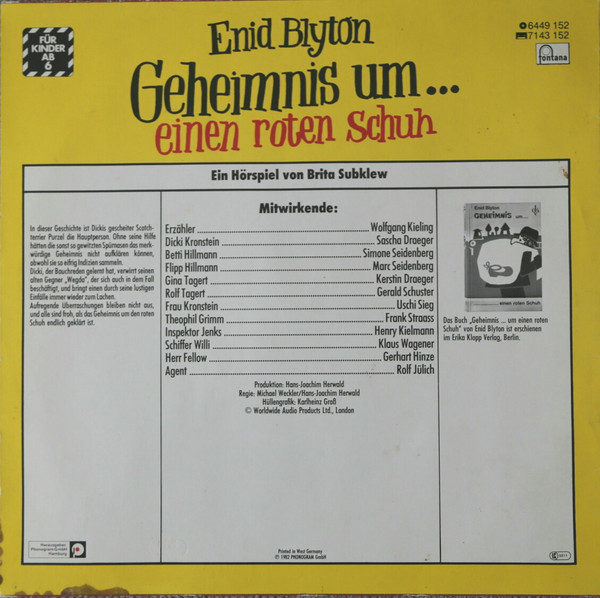 descargar álbum Download Enid Blyton - Geheimnis Um Einen Roten Schuh album
