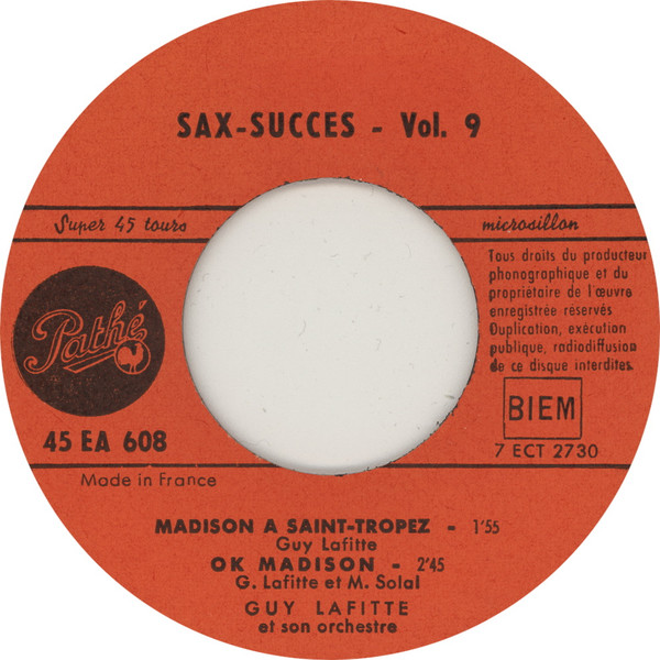last ned album Guy Lafitte - Madison Sax Succes Vol9