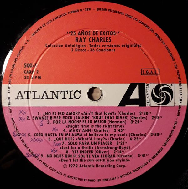 Album herunterladen Ray Charles - 25 Años De Exitos