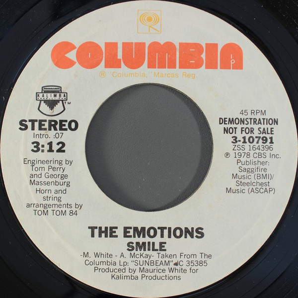 The Emotions – Smile (1978, Vinyl) - Discogs