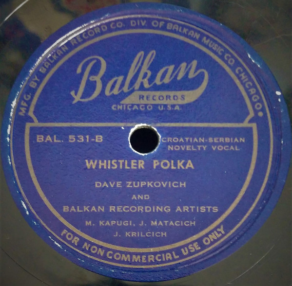 descargar álbum Dave Zupkovich And Balkan Recording Artists - Hey Tambu Re Bop Whistler Polka