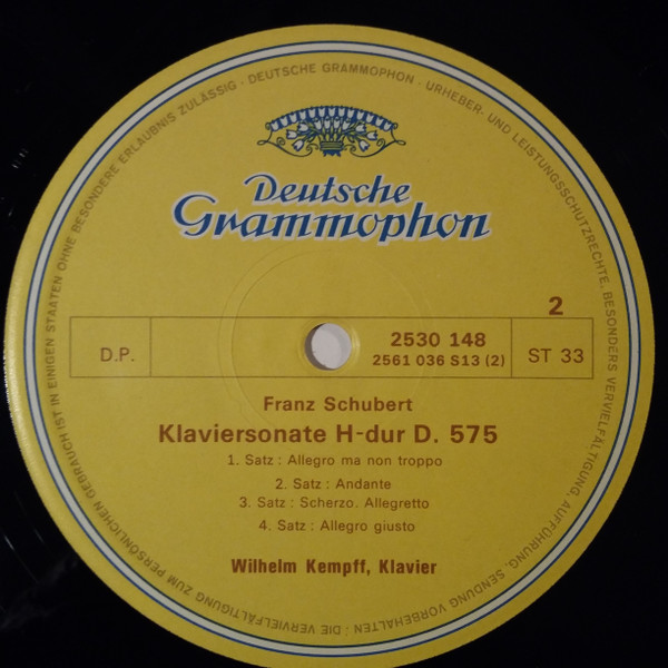 Album herunterladen Schubert, Wilhelm Kempff - Sonates Pour Piano En Ut Mineur D 958 Op Posthume En Si Bémol Majeur D 575 Op Posthume