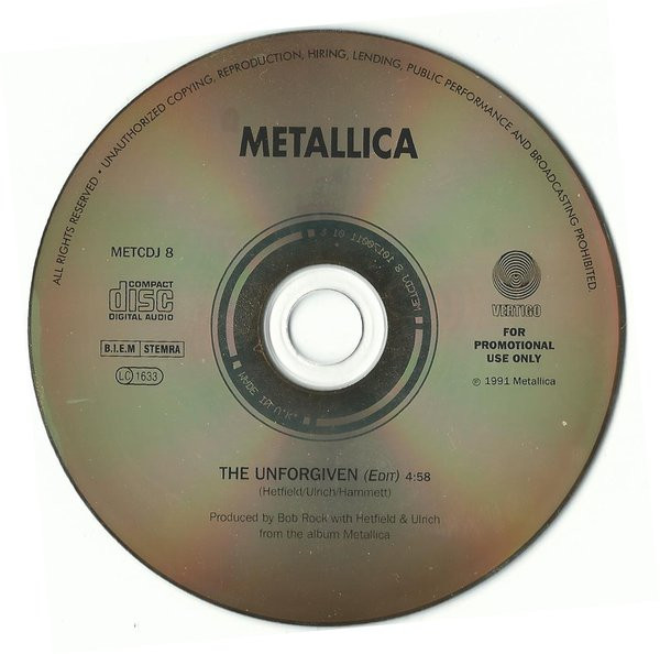 metallica / cd single 1991 france / the unforgi - Compra venta en