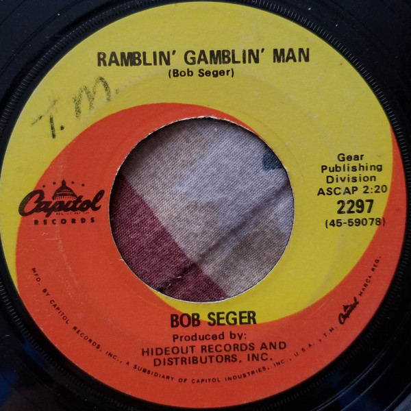 Bob Seger Ramblin Gamblin Man 1968 Scranton Vinyl Discogs 