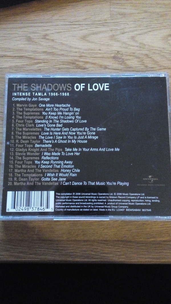 ladda ner album Jon Savage - The Shadows Of Love Intense Tamla 1966 1968
