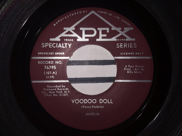 Amelia – Voodoo Doll / Please Don't Quarrel (Mom and (1962, Vinyl) - Discogs